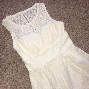 Lacey off-white dress